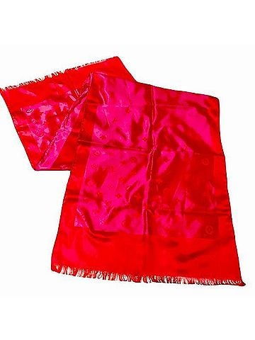 Louis Vuitton Red Silk Scarf (view 2)