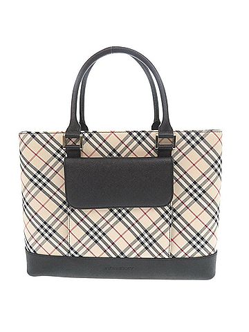 Burberry Nova Check Beige Canvas Handbag (view 1)