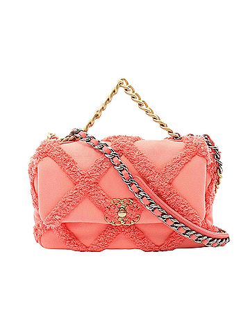 Chanel Pink Canvas Shopper Bag (view 1)