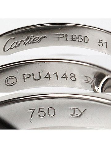 Cartier Trinity Silver Platinum Ring Jewelry (view 2)