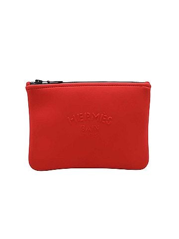 Hermès Red Polyamide Clutch Bag (view 1)