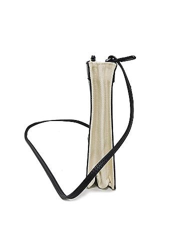 Balenciaga Navy Pouch Beige Canvas Shoulder Bag (view 2)