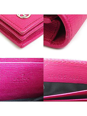 Gucci Interlocking G Pink Leather Wallet (view 2)