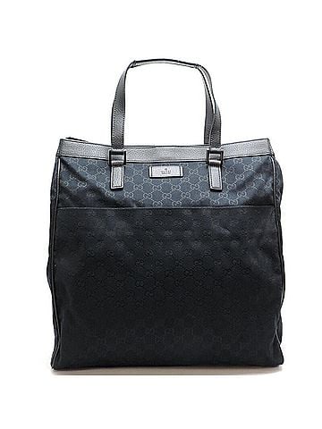 Gucci Gg Canvas Black Canvas Tote Bag (view 1)