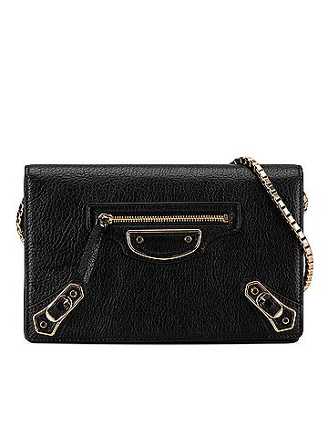 Balenciaga Metal Edge Black Pony-Style Calfskin Shopper Bag (view 1)