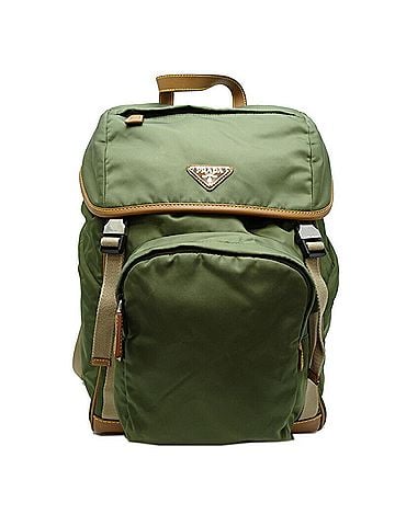 Prada Re-Nylon Khaki Synthetic Backpack Bag (view 1)