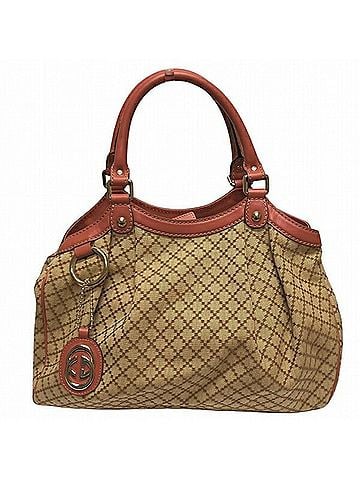 Gucci Sukey Beige Canvas Tote Bag (view 1)