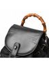 Gucci 100% Leather Solid Black Black Leather Backpack Bag One size - photo 4