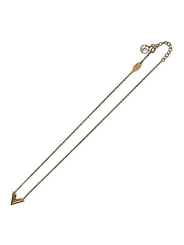 Louis Vuitton Essential V Gold Metal Necklace Jewelry (view 1)