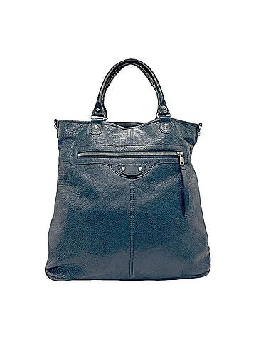 Balenciaga City Navy Leather Shoulder Bag (view 1)