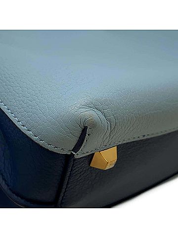 MCM Blue Leather Shoulder Bag (view 2)