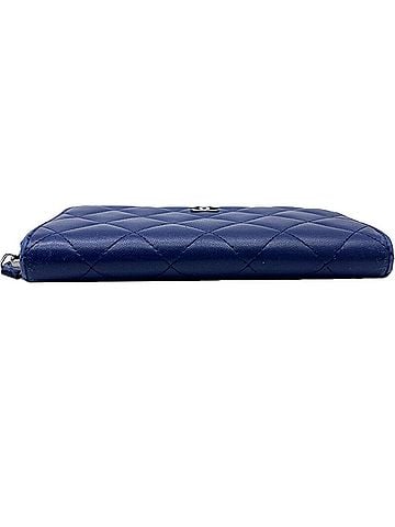 Chanel Coco Mark Blue Leather Wallet (view 2)
