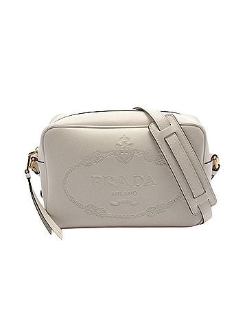 Prada White Leather Shopper Bag (view 1)