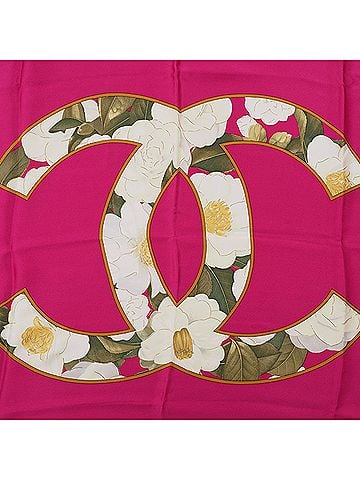 Chanel Pink Silk Scarf (view 2)