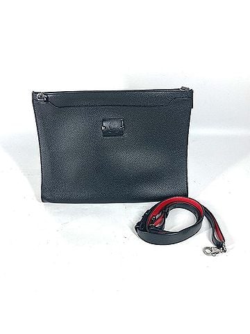 Christian Louboutin Sky Pouch Black Leather Clutch Bag (view 1)