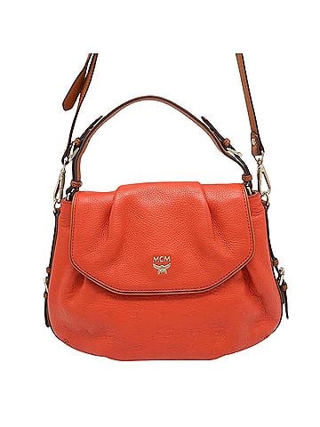 MCM Orange Leather Handbag (view 1)