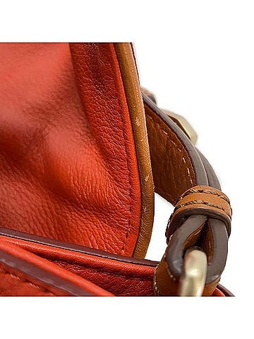 MCM Orange Leather Handbag (view 2)