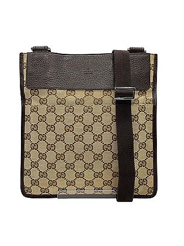 Gucci Brown Canvas Shopper Bag (view 1)