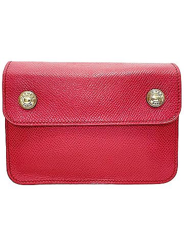 Hermès Ceinture Red Leather Clutch Bag (view 1)