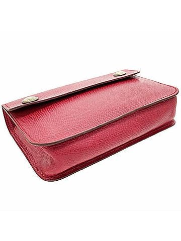 Hermès Ceinture Red Leather Clutch Bag (view 2)