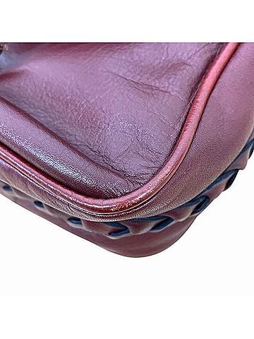 Bally Burgundy Leather Shoulder Bag (view 2)