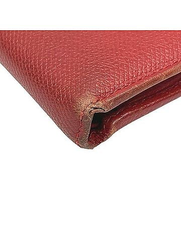 Chanel Coco Mark Red Leather Wallet (view 2)