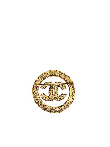 Chanel Coco Mark Gold Gold Plated Brooch Jewelry (view 2)