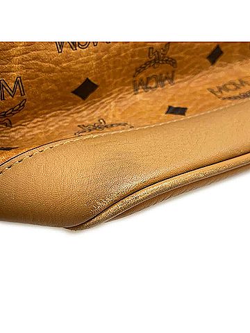 MCM Visetos Brown Leather Handbag (view 2)