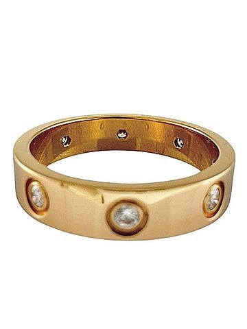 Cartier Love Gold Rose Gold Ring Jewelry (view 2)
