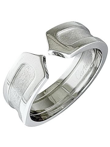Cartier C2 Silver White Gold Ring Jewelry (view 1)