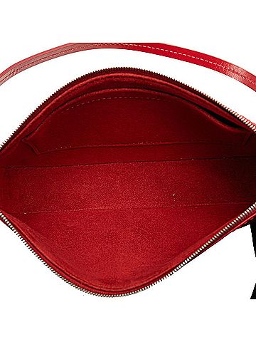 Louis Vuitton Pochette Accessoire Red Leather Clutch Bag (view 2)
