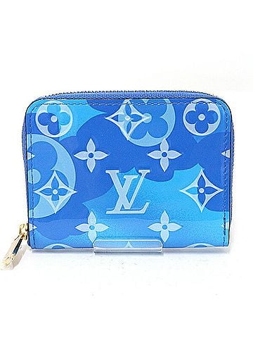 Louis Vuitton Porte Monnaie Zippy Blue Canvas Wallet (view 1)