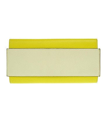 Hermès Passant Yellow Leather Wallet (view 1)