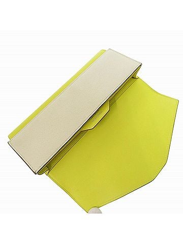 Hermès Passant Yellow Leather Wallet (view 2)