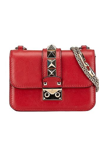 Valentino Garavani Red Leather Shopper Bag (view 1)