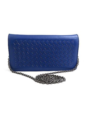Bottega Veneta Blue Leather Wallet (view 1)
