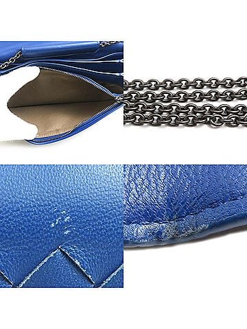 Bottega Veneta Blue Leather Wallet (view 2)