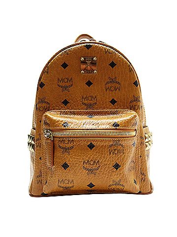 MCM Brown Leather Backpack Bag (view 1)