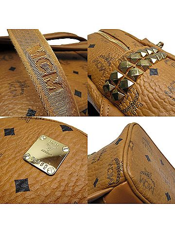 MCM Brown Leather Backpack Bag (view 2)