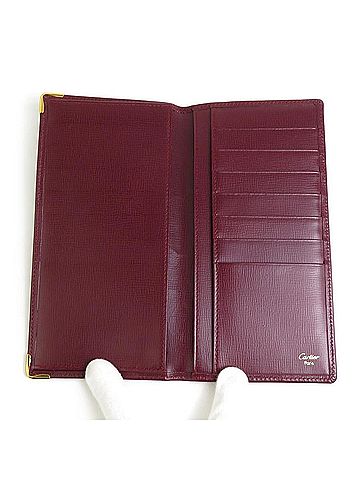 Cartier Burgundy Leather Wallet (view 2)