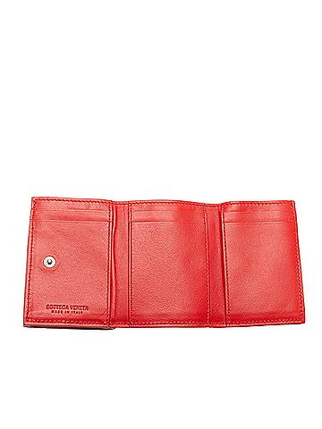 Bottega Veneta Intrecciato Red Leather Wallet (view 2)