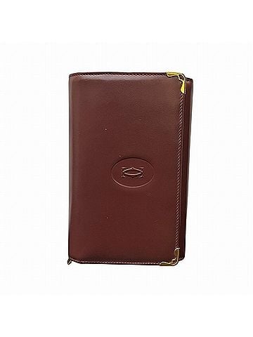 Cartier Must Line Burgundy Leather Wallet (view 1)