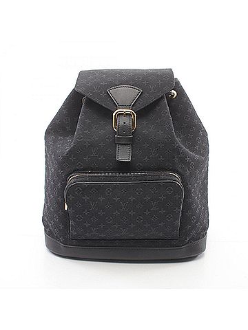 Louis Vuitton Montsouris Gm Navy Canvas Backpack Bag (view 1)
