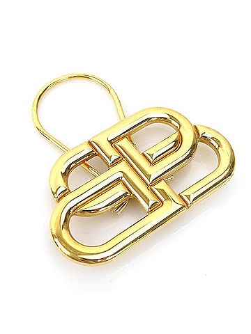 Balenciaga Bb Logo Gold Metal Wallet (view 1)