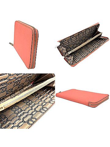 Hermès Azap Pink Leather Wallet (view 2)