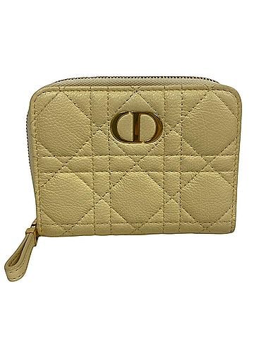 Dior Caro Yellow Leather Wallet (view 1)