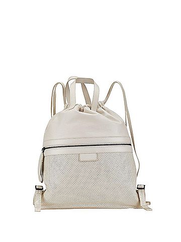 Bottega Veneta Ecru Leather Backpack Bag (view 1)