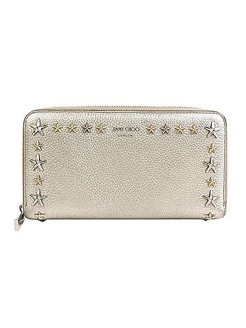 Jimmy Choo Gold Leather Wallet (view 1)