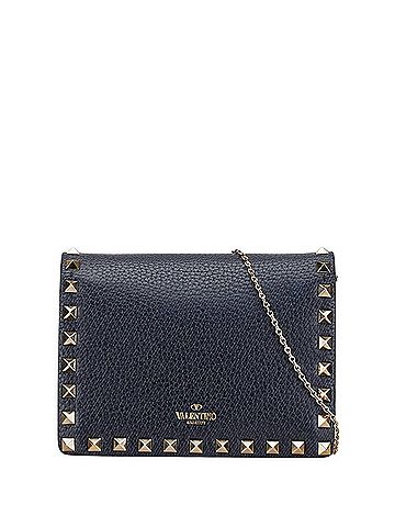 Valentino Garavani Rockstud Black Leather Shopper Bag (view 1)