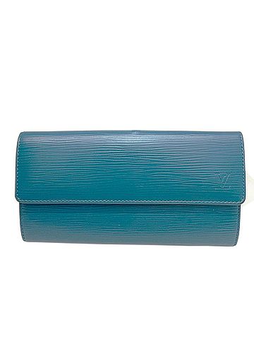 Louis Vuitton Sarah Blue Leather Wallet (view 1)